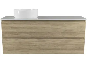 Billie Vanity 1200mm Left WG Basin SilkSurface AC Top Wall hung, Boston Oak by Timberline, a Vanities for sale on Style Sourcebook