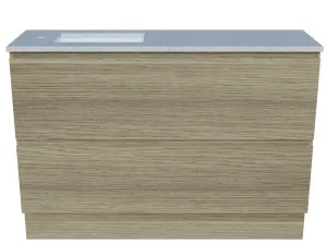 Billie Vanity 1200mm Left WG Basin SilkSurface UC Top Floor standing, Boston Oak by Timberline, a Vanities for sale on Style Sourcebook