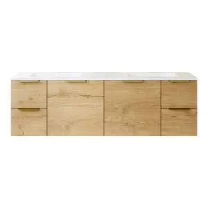 Carlo Vanity 1800mm Double Bowl Regal Top Wall Hung, Planked Urban Oak by Timberline, a Vanities for sale on Style Sourcebook