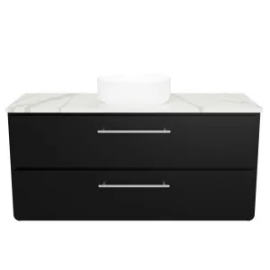 Colby Vanity 1200mm Centre WG Basin SilkSurface AC Top Wall hung, Black Satin by Timberline, a Vanities for sale on Style Sourcebook