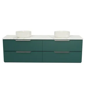 Colby Vanity 1800mm Double WG Basins SilkSurface AC Top Wall hung, Emerald Green Satin by Timberline, a Vanities for sale on Style Sourcebook