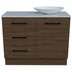 Dakota Vanity 1200mm Right WG Basin SilkSurface AC Top Floor standing, Florentine Walnut by Timberline, a Vanities for sale on Style Sourcebook