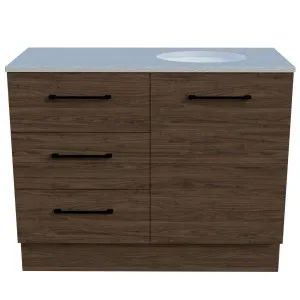 Dakota Vanity 1200mm Right WG Basin SilkSurface UC Top Floor standing, Florentine Walnut by Timberline, a Vanities for sale on Style Sourcebook