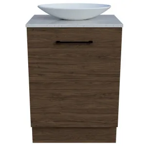 Dakota Vanity 600mm Centre WG Basin SilkSurface AC Top Floor standing, Florentine Walnut by Timberline, a Vanities for sale on Style Sourcebook