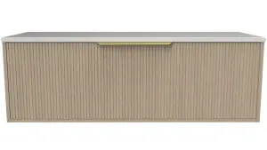 Elwood Vanity 1200mm Centre WG Basin SilkSurface AC Top Wall hung, Coastal Oak by Timberline, a Vanities for sale on Style Sourcebook