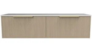 Elwood Vanity 1500mm Centre WG Basin SilkSurface AC Top Wall hung, Coastal Oak by Timberline, a Vanities for sale on Style Sourcebook