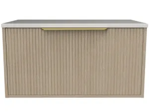 Elwood Vanity 750mm Centre WG Basin SilkSurface AC Top Wall hung, Coastal Oak by Timberline, a Vanities for sale on Style Sourcebook