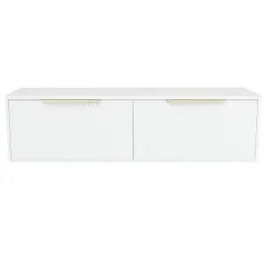 Elwood Vanity 1500mm Centre WG Basin SilkSurface AC Top Wall hung, White Satin by Timberline, a Vanities for sale on Style Sourcebook