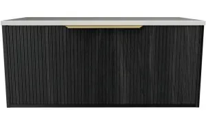 Elwood Vanity 900mm Centre WG Basin SilkSurface AC Top Wall hung, Bottega Oak by Timberline, a Vanities for sale on Style Sourcebook