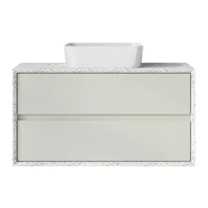 Embrace Vanity 900mm Centre Bowl SilkSurface Surround WG AC Top Wall hung, Light Pistachio Satin by Timberline, a Vanities for sale on Style Sourcebook