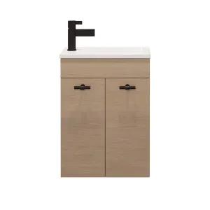 Ensuite Vanity 460mm Left Bowl Ensuite Top Wall hung, Boston Oak by Timberline, a Vanities for sale on Style Sourcebook