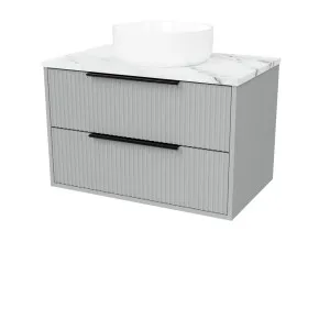 Emmett Vanity 750mm Centre WG Basin SilkSurface AC Top Wall hung, Dark Grey Satin by Timberline, a Vanities for sale on Style Sourcebook