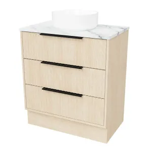 Emmett Vanity 750mm Centre WG Basin SilkSurface AC Top Floorstanding, Coastal Oak by Timberline, a Vanities for sale on Style Sourcebook