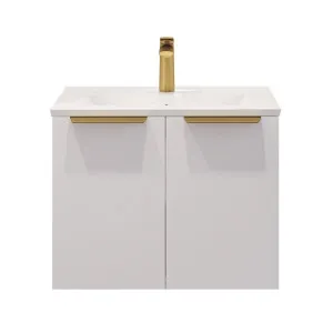 Florida Ensuite Vanity 600mm Centre Bowl Urban Top Wall hung, White Satin by Timberline, a Vanities for sale on Style Sourcebook