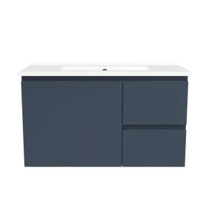 Florida Ensuite Vanity 800mm Centre Bowl Urban Top Wall hung, Navy Blue Satin by Timberline, a Vanities for sale on Style Sourcebook