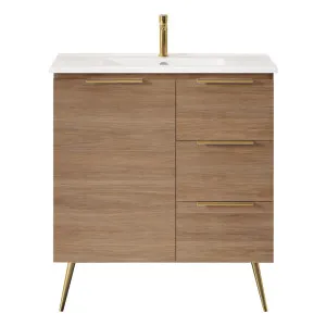 Florida Ensuite Vanity 800mm Centre Bowl Urban Top On Legs, Prime Oak by Timberline, a Vanities for sale on Style Sourcebook