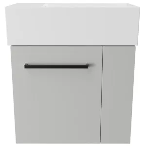 Frankie Vanity 480mm Left Bowl Liberty Top Wall hung, Light Grey Satin by Timberline, a Vanities for sale on Style Sourcebook