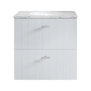 Henley Vanity 600mm Centre WG Basin SilkSurface UC Top Wall hung, White Satin by Timberline, a Vanities for sale on Style Sourcebook