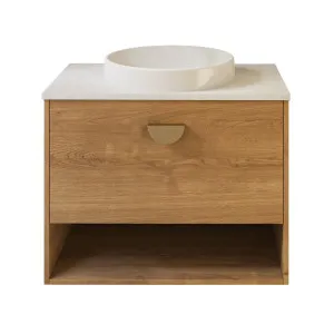 Kansas Vanity 750mm Centre WG Basin SilkSurface AC Top Wall hung, Upgraded, Planked Urban Oak by Timberline, a Vanities for sale on Style Sourcebook