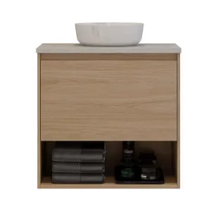 Karlie Vanity 600mm Centre WG Basin SilkSurface AC Top Wall hung, Prime Oak by Timberline, a Vanities for sale on Style Sourcebook