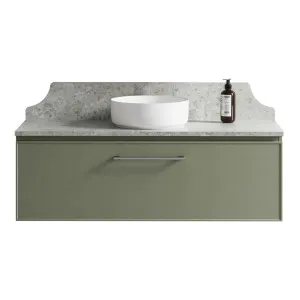 Kingsley Vanity 1200mm Centre Bowl SilkSurface WG AC Top Wall hung, Upgraded, Olive Satin by Timberline, a Vanities for sale on Style Sourcebook