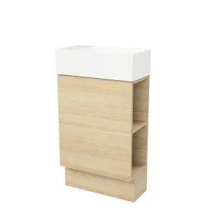 Lottie Vanity 480mm Left Bowl Liberty Top Floor standing, Classic Oak by Timberline, a Vanities for sale on Style Sourcebook