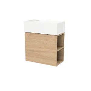 Lottie Vanity 480mm Left Bowl Liberty Top Wall hung, Elegant Oak by Timberline, a Vanities for sale on Style Sourcebook