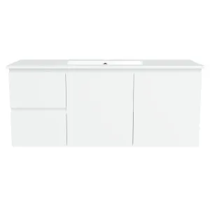 Nevada Vanity 1200mm Centre Bowl Alpha Top Wall hung, White Satin by Timberline, a Vanities for sale on Style Sourcebook