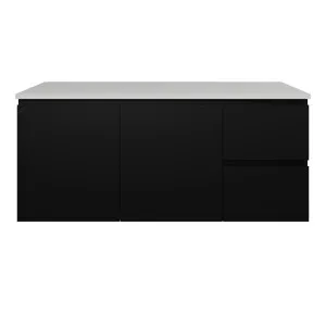 Nevada Vanity 1200mm Centre WG Basin SilkSurface AC Top Wall hung, Black Satin by Timberline, a Vanities for sale on Style Sourcebook