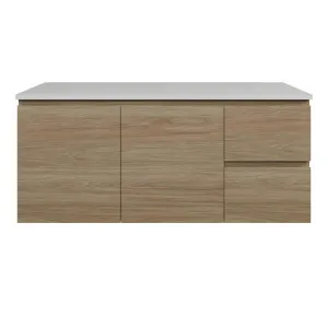 Nevada Vanity 1200mm Centre WG Basin SilkSurface AC Top Wall hung, Rural Oak by Timberline, a Vanities for sale on Style Sourcebook