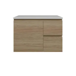 Nevada Vanity 750mm Centre WG Basin SilkSurface AC Top Wall hung, Rural Oak by Timberline, a Vanities for sale on Style Sourcebook