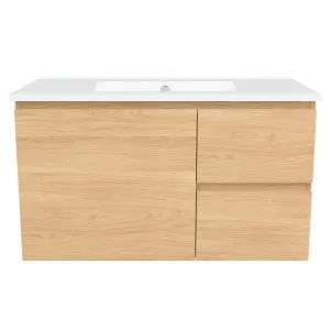 Nevada Vanity 900mm Centre Bowl Alpha Top Wall hung, Elegant Oak by Timberline, a Vanities for sale on Style Sourcebook