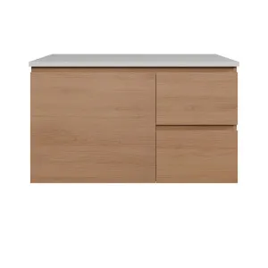 Nevada Vanity 900mm Centre WG Basin SilkSurface AC Top Wall hung, Tassie Oak by Timberline, a Vanities for sale on Style Sourcebook