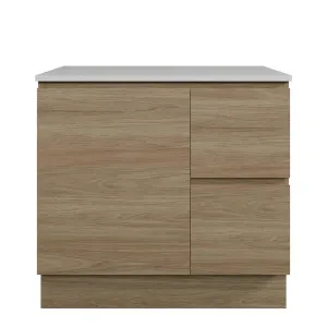 Nevada Vanity 900mm Centre WG Basin SilkSurface AC Top Floor standing, Rural Oak by Timberline, a Vanities for sale on Style Sourcebook