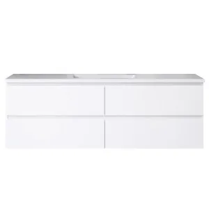 Nevada Plus Vanity 1500mm Centre Bowl Regal Top Wall hung, White Satin by Timberline, a Vanities for sale on Style Sourcebook