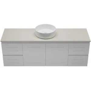 Nevada Classic Vanity 1500mm Centre WG Basin SilkSurface AC Top Wall hung, White Satin by Timberline, a Vanities for sale on Style Sourcebook