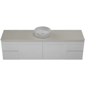 Nevada Classic Vanity 1800mm Centre WG Basin SilkSurface AC Top Wall hung, White Satin by Timberline, a Vanities for sale on Style Sourcebook