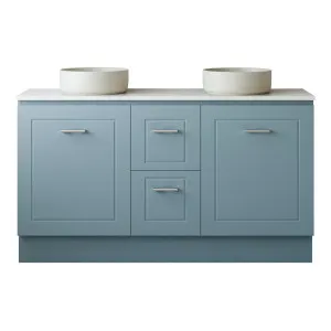 Nevada Classic Vanity 1500mm Double WG Basins SilkSurface AC Top Floor standing, Upgraded, Saxby Blue Satin by Timberline, a Vanities for sale on Style Sourcebook