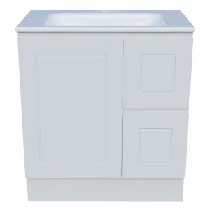 Nevada Classic Vanity 750mm Centre Bowl Stadium Top Floor standing, White Satin by Timberline, a Vanities for sale on Style Sourcebook