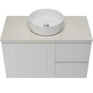 Nevada Classic Vanity 900mm Centre WG Basin SilkSurface AC Top Wall hung, White Satin by Timberline, a Vanities for sale on Style Sourcebook