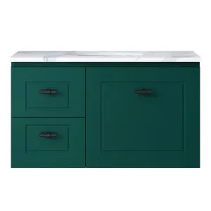 Nevada Classic Vanity 900mm Centre WG Basin SilkSurface UC Top Wall hung, Upgraded, Emerald Green Satin by Timberline, a Vanities for sale on Style Sourcebook