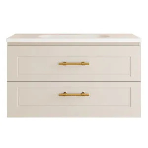 Nevada Plus Classic Vanity 900mm Centre Bowl Stadium Top Wall hung, Grey Beige Satin by Timberline, a Vanities for sale on Style Sourcebook