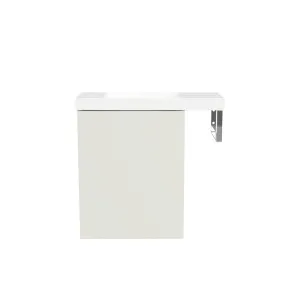 Oscar Vanity 550mm/400mm Left Bowl Nano Top with rail Wall Hung, Light Pistachio Satin by Timberline, a Vanities for sale on Style Sourcebook