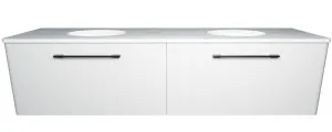 Saba Vanity 1800mm Double WG Basins SilkSurface UC Top Wall hung, White Satin by Timberline, a Vanities for sale on Style Sourcebook