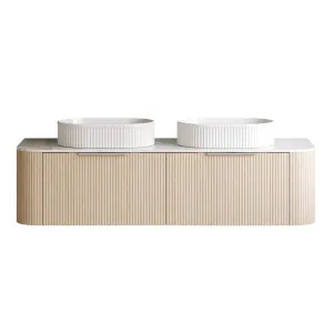 Santos Vanity 1500mm Double WG Basins SilkSurface AC Top Wall hung, Coastal Oak by Timberline, a Vanities for sale on Style Sourcebook