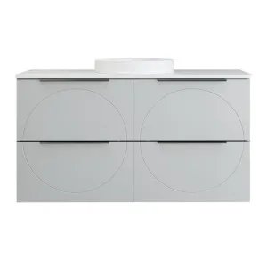 Sutherland House Vanity 1200mm Centre WG Basin SilkSurface AC Top Wall Hung, Upgraded, Light Grey Satin by Timberline, a Vanities for sale on Style Sourcebook