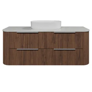 Socoa Vanity 1500mm Centre WG Basin SilkSurface AC Top Wall hung, Florentine Walnut by Timberline, a Vanities for sale on Style Sourcebook