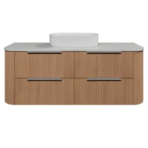 Socoa Vanity 1500mm Centre WG Basin SilkSurface AC Top Wall hung, Tassie Oak by Timberline, a Vanities for sale on Style Sourcebook