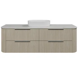 Socoa Vanity 1800mm Centre WG Basin SilkSurface AC Top Wall hung, Coastal Oak by Timberline, a Vanities for sale on Style Sourcebook