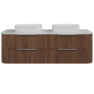 Socoa Vanity 1800mm Double WG Basins SilkSurface AC Top Wall hung, Florentine Walnut by Timberline, a Vanities for sale on Style Sourcebook